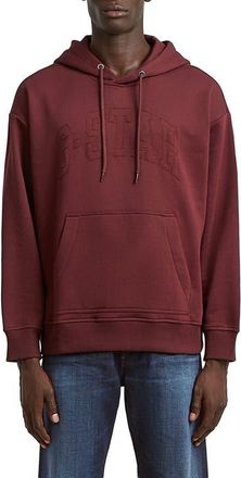 G-Star Embroidered Heavyweight Fleece Hoodie in Port Red at Nordstrom, Size X-Small