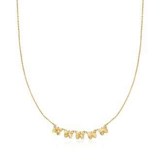 Ross-Simons Italian 10kt Yellow Gold Butterfly Necklace