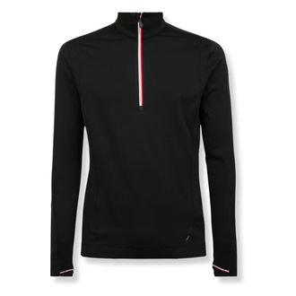 Moncler Turtlenecks, male, Black, Size: M Half-zip Turtleneck