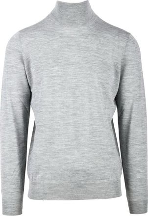 FILIPPO DE LAURENTIIS Mouse Grey Merino Wool Mens Turtleneck
