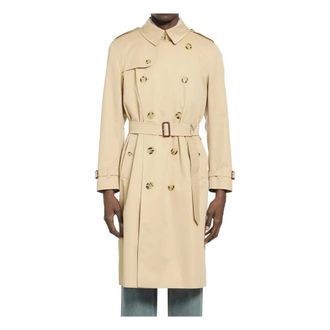 Burberry Trench Coats, male, Beige, Size: XL M RW D Breasted Trench