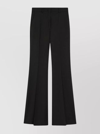 Sportmax stretch wool flared trousers and pockets