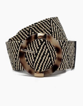 Nooki Design Womens Kayleigh Elasticated Belt - Black Mix - Size: ONE