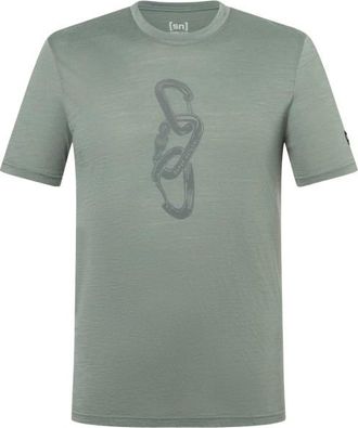 super.natural Carabineri Tee Merinoshirt f&uuml;r Herren | grau
