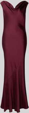 Swing Slim Fit Abendkleid im &auml;rmellosen Design in Bordeaux, Gr&ouml;&szlig;e 32