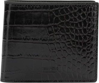 Tom Ford Crocodile Effect Bi Fold Wallet