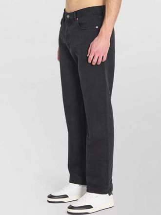 Saint Laurent cotton mid-rise straight-leg denim trousers