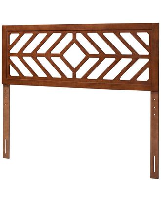 Baxton Studio Olsen Wood Full Headboard With Geometric Cutout Design