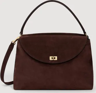 Sandro LE GRAND BAZAAR leather & suede bag