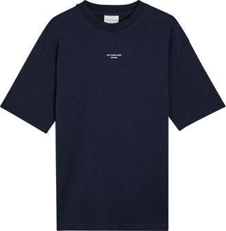 Dr&ocirc;le de Monsieur DR&Ocirc;LE DE Monsieur Le T-shirt Slogan Printed Cotton T-shirt - Navy - XL
