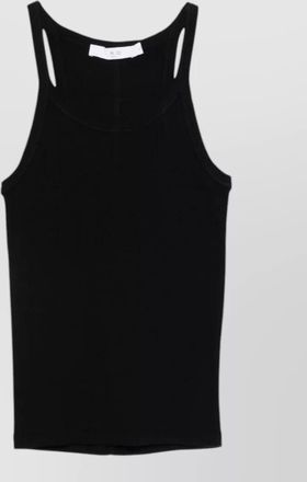 Iro ribbed scoop neck sleeveless tank top