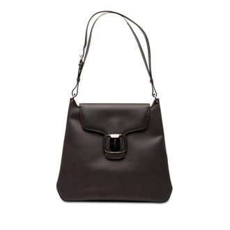 Ferragamo Pre-owned Ferragamo Leather Vara Bow Buckle Shoulder Bag Ladies SWZ5EE5WMIG06UDK