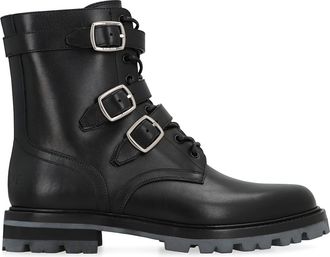 Celine Maggie Leather Lace-up Boots