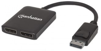 Bigbuy Manhattan 207768 Divisor Displayport Negro 4k Ultra Hd