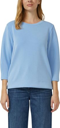 s.Oliver Sweatshirt S.OLIVER, Damen, Gr. 34, blau, Sweatware, Obermaterial: 47% Modal, 41% Polyester, 12% Elasthan, unifarben, bequem h&uuml;ftbedeckend, Rundhals, 