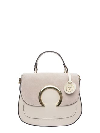 Luisa Vannini Beige Rundleer Tas