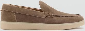 Mango Scarpe pelle crosta di cuoio marrone chiaro/pastello - Uomo - 39 - MANGO MAN
