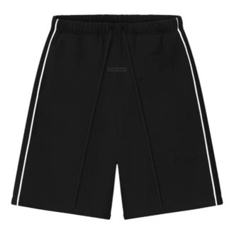 Fear of God Relaxed Fleece Sweatshort With Piping Jet Black Cloud White 160SP254550F