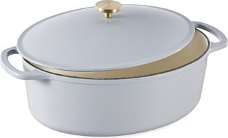 Best Choice Products Oval 7.5 Quart Cast-Iron Dutch Oven, Heavy-Duty w/ Enamel, Side Handles