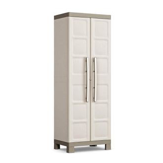 Keter Dfl - Armario Multiusos De Dos Puertas Y Cuatro Baldas Beige Excelencia 89x54x H182 Cm