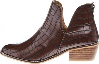 Corkys Footwear Womens Vanish Bootie In Brown Croco