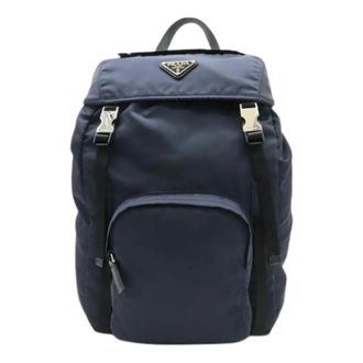 Prada Pre-owned Backpacks, female, Blue, Size: ONE SIZE Pre-owned Backpack, Shoulder Bag