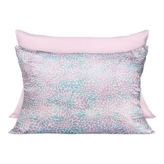 Turbie Twist 2 Pack Double Sided Satin Pillowcase Set in Pink at Nordstrom, Size Full