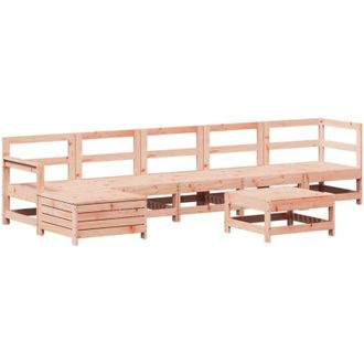 vidaXL 7 Piece Garden Lounge Set Solid Wood Douglas vidaXL