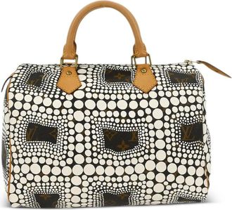 Louis Vuitton x Yayoi Kusama 2012 30 Speedy shopper met monogram - Wit