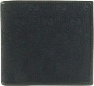 Gucci Pre-owned Wallets, male, Black, Size: ONE SIZE Pre-owned Canvas Wallet