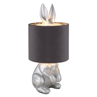 Globo Lighting L&aacute;mpara De Mesa - Rabbit - Plateado - Pl&aacute;stico - &Oslash; 18cm