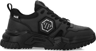 Philipp Plein Schoenen, Heren, Zwart, 45 EU, Leer, Sneaker