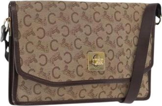 Celine Pre-owned Cross Body Bags, female, Beige, Size: ONE SIZE Pre-owned Canvas Cross Body Bag