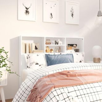 vidaXL Testiera Con Contenitore Bianco 120x19x103,5 Cm - Vidaxl