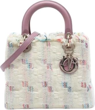 Dior Pre-owned Lady Dior - Dames - Vintage Handtas - Beige - ONE Size - Tweed - Vintage