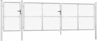 vidaXL Vidaxl - Puerta De Malla De Jard&iacute;n Acero Galvanizado Plateado 500x175cm