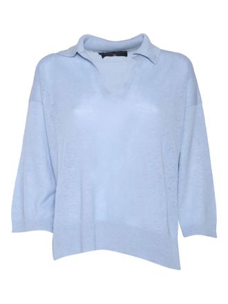 FILIPPO DE LAURENTIIS three-quarter-sleeve top - Blue