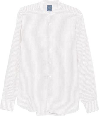 Barba Striped Collarless Shirt