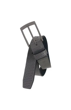 Izod Comfort Stretch Perforated Leather Golf Belt in Grey at Nordstrom, Size X-Large