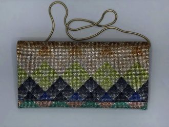 Sondra Roberts Claire Clutch In Multi Colored Crystal
