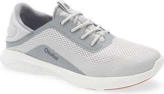 Olukai Kialoa Convertible Lace-Up Waterproof Sneaker in Sterling /Poi at Nordstrom, Size 9.5