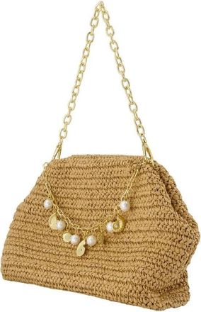 Self Portrait Hobo Bags - Charm Shoulder Bag - Raffia - Brown - Gr. unisize - in Braun - für Damen