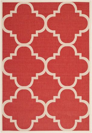 Safavieh Alfombra enrejado de polipropileno rojo, 122 x 170 cm