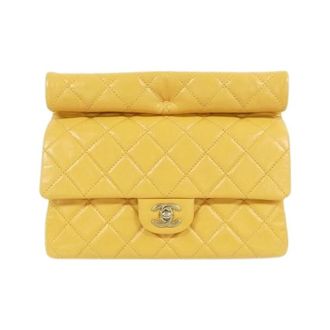 Chanel Pre-owned Calfskin Shoulder Bag - Dames - Pre-owned - Geel - Maat: ONE Size Leer