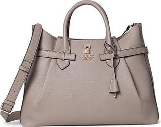 Guess Yesba Girlfriend Satchel Satchel Handbags Dark Taupe, Polyurethane