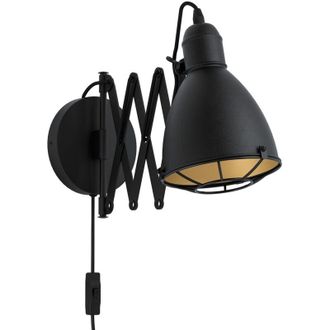 Eglo Applique Vintage Treburley Acciaio Nero 1 Luce E27
