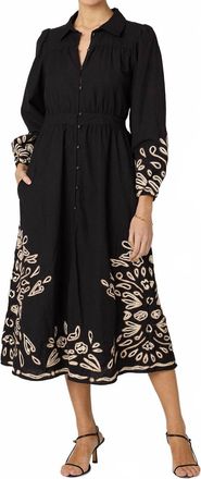 Cleobella Elyse Midi Dress In Black Ivory