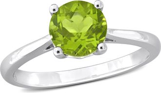 Mimi & Max 1 1/2ct TGW Peridot Solitaire Ring in Sterling Silver