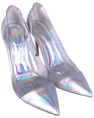 Gianvito Rossi Womens Leather Plexi Laser Pump (Authentic Pre-Loved)