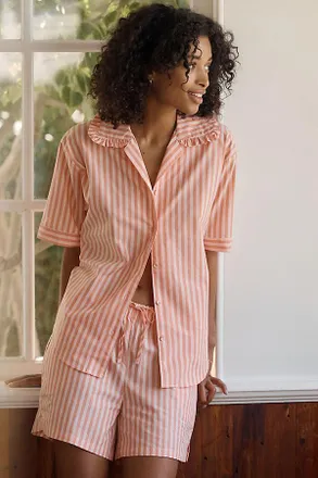 Papinelle Sleepwear Butterscotch 100% Cotton Poplin Pajama Set